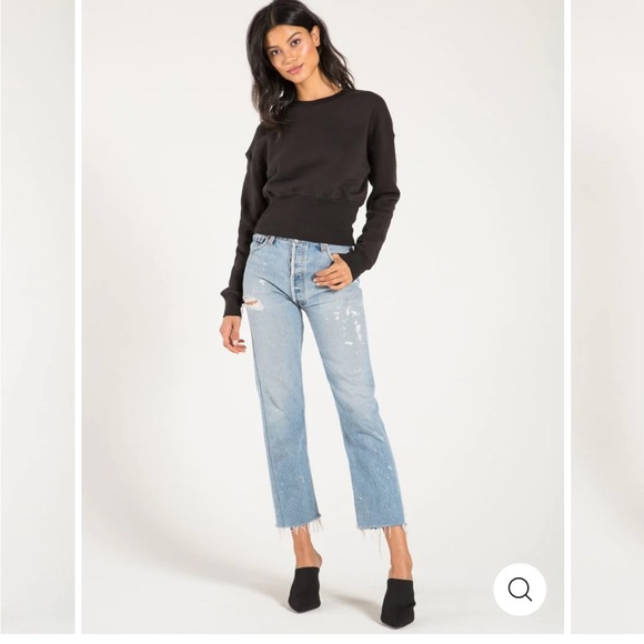 Philanthropy Reeves Luxury Sweatshirt in Black Cat - Picture 3 of 7